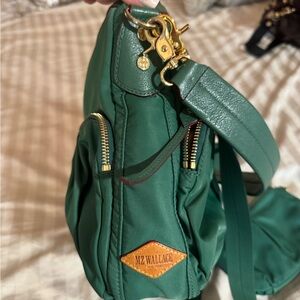 MZ Wallace Emerald Green Shoulder Bag, Large Paige Bag.   Crossbody or shoulder